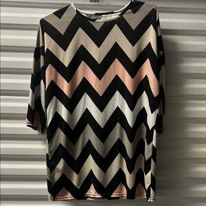 Chevron Print Women's Blouse ST